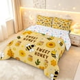 thumbnail image 2 of Erosebridal Bohemian Bug Bee King Size Comforter Sets,Retro Sunflower Florals Comforters King Size,White Brown,Colorful Stars Reversible,3-Piece,1 Comforter and 2 Pillowcases, 2 of 7