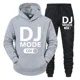 thumbnail image 4 of Conjunto de 2 piezas de sudadera y pantalones con diseño de DJ MODE ON para hombre, ropa de calle de manga larga a la moda de hip hop 2024, sudaderas unisex, ropa deportiva, 4 of 4
