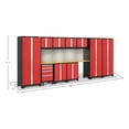 thumbnail image 4 of NewAge Products Bold Series Red 12 Piece Cabinet Set, Heavy Duty 24-Gauge Steel Garage Storage System, Slatwall / LED Lights Included, 4 of 14