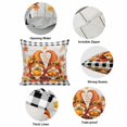 thumbnail image 6 of Throw Pillow Covers, Thanksgiving 16x16 Pillow Covers for Couch/Sofa/Bed, Fall Orange Gnomes Pumpkin Turkey Wooden Grid Decorative Square Linen Cushion Pillowcase for Home Decor, 6 of 9