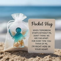 Comefolife Pocket Hug Guardians,Animal Pockets Hugs Gifts,Resin Animal Positive Pocket Hug Token Emotional Gift with Inspirational Card Back to School Gifts for Friend Family Student(Angel)