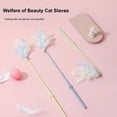 thumbnail image 4 of vnanda Funny Cat Toys Cat Teasing Stick Interactive Toy with Feather Relieve Boredom Stress Train Entertain Cat with Durable for Stimulating for Active, 4 of 8