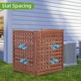 thumbnail image 5 of 3 Panels Air Conditioner Fence Screen Outdoor, Wood Cedar Privacy Fence to Hide AC & Trash Enclosure, 32" W x 38" H,Brown, 5 of 7