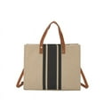 thumbnail image 3 of JennyShop Versión femenina coreana Bolso de mano de mujeres OL profesional de la circulación de la moda simple Canvas de gran capacidad Bolsa, 3 of 8