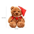 thumbnail image 3 of LXGGDDO Christmas Teddy Bear Stuffed Animal - Adorable Xmas Plush Toy with Hat and Scarf - Soft and Cuddly Winter Companion for Kids and Seniors - 10 inch, 3 of 6