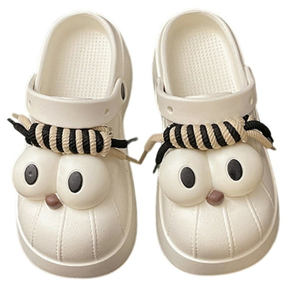 Cute Big Eye Clogs For Girls Summer On Platform Sandals Casual Outdoor Comfortable Daily Wear Thick Sole Shoes