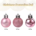 thumbnail image 3 of Bolas de Navidad Adornos 24Pcs Unique Bargains Adornos decorativos colgantes Rosa, 3 of 7
