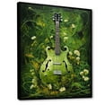 thumbnail image 2 of Designart "Grass Green Melodies On Guitar III" Music Floater Framed Wall Decor, 2 of 5