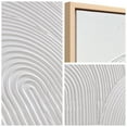 thumbnail image 4 of Arc Harmony Heavily Textured Hand Painted White Framed Canvas Wall Art, 4 of 10