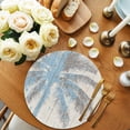 thumbnail image 2 of Round Placemats Light Blue Palm Tree 15 inch Set of 4 Table Mats for Dining Table Retro Wood Grain Heat Resistant Non-Slip Kitchen & Home Decorative Place Mat Set, 2 of 8