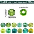 thumbnail image 2 of 1 Box 156G Glass Seed Bead 8/0 Bracelet Seed Beads 3mm Glass Seed Beads Green Beading Glass Beads Round Pony Beads Mini Spacer Loose Bead for Jewelry Making DIY Earrings Bracelets Necklace, 2 of 5