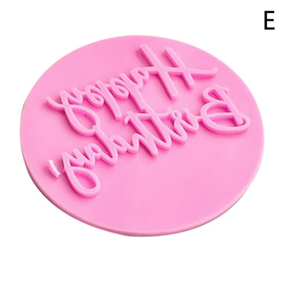 Fondant Plastic Cookie Embosser Mold Happy Birthday Biscuit Print Stamper Tool
