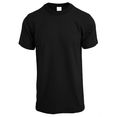 Mens Crew Neck T Shirt Solid Short Sleeve Tee S-5XL Big and (Best Black T Shirt Mens)