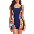 thumbnail image 1 of RELLECIGA Maillots de Bain une Pièce Athlétiques pour Femmes, Style Boyleg, Maillot de Sport, 1 of 5