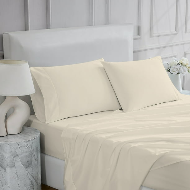 Aireolux 600 Thread Count 100% Cotton Ultra Soft Sateen Sheet Set, Twin ...