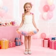 thumbnail image 2 of mgoYE Flower Girl Dress Baby Girls Tutu Strap Dress Toddler Princess Fluffy Layered Mesh Tulle Dance Sleeveless Dress(White,3-4 Years), 2 of 4