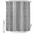 thumbnail image 2 of Grey Geometric Waterproof Fabric Shower Curtain,Modern Abstract Art Vintage Boho Waterproof Fabric Shower Curtain for Bathroom Curtains Bathtubs Hotel Shower Curtains with 12 Hooks Extra Long 72x84, 2 of 8
