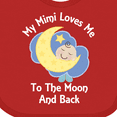 thumbnail image 4 of Inktastic My Mimi Loves Me to the Moon and Back Boys or Girls Baby Bib, 4 of 4