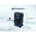 thumbnail image 3 of Emerson EDS-1220 Portable Bluetooth 12-inch Party Speaker with Flame Lighting and Remote, 3 of 12