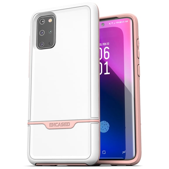 Protective Galaxy S20 Plus Case Pink Military Grade Heavy Duty Full Body Cover (Samsung S20 Plus) White/Pink