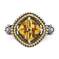 thumbnail image 5 of Shey Couture  Sterling Silver with 14K Accent Antiqued Cushion Citrine Ring, 5 of 7