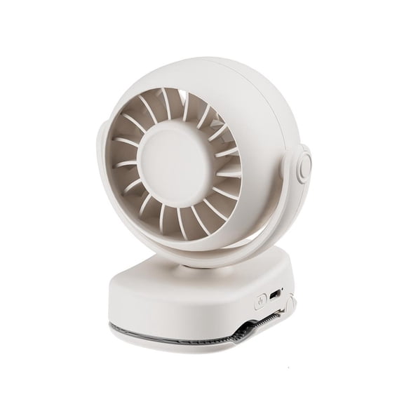 ZELVINN USB Rechargeable Fan with Clip Base Compact Desk Fan with Adjustable Head for Home Travel