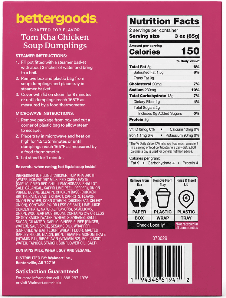 bettergoods Tom Kha Soup Dumplings, 6 oz (Frozen)