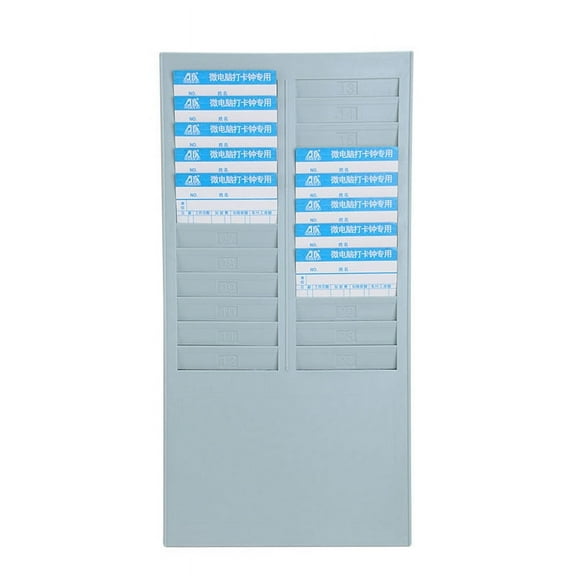 QIDITONG Time Card Holder Wall Mounted Attendance Cards Holder Multiple Pockets Cards Holder Plastic Card Organizer for Office and Warehouse,