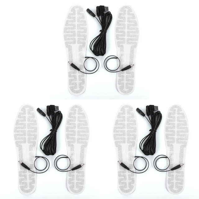 Plantillas Zapatos Con Calefacción USB Película Calentadora Pies Cálidas Invierno para Hombres Y Mujeres (L)