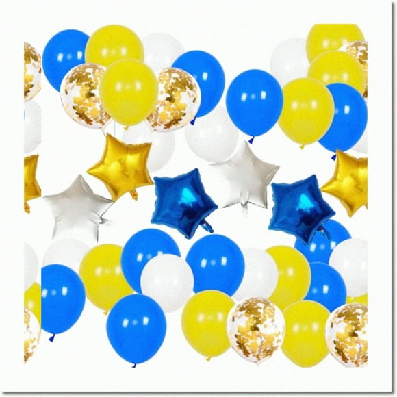 2024 Celebration Kit: Blue & Yellow Graduation, Birthday, Retirement, Wedding, Bridal Shower, Anniversary & Baby Party Decorations