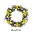 thumbnail image 3 of Easter Bunny Wreath for Front Door Colorful with Artificial Flowers Party Great Easter, 3 of 6