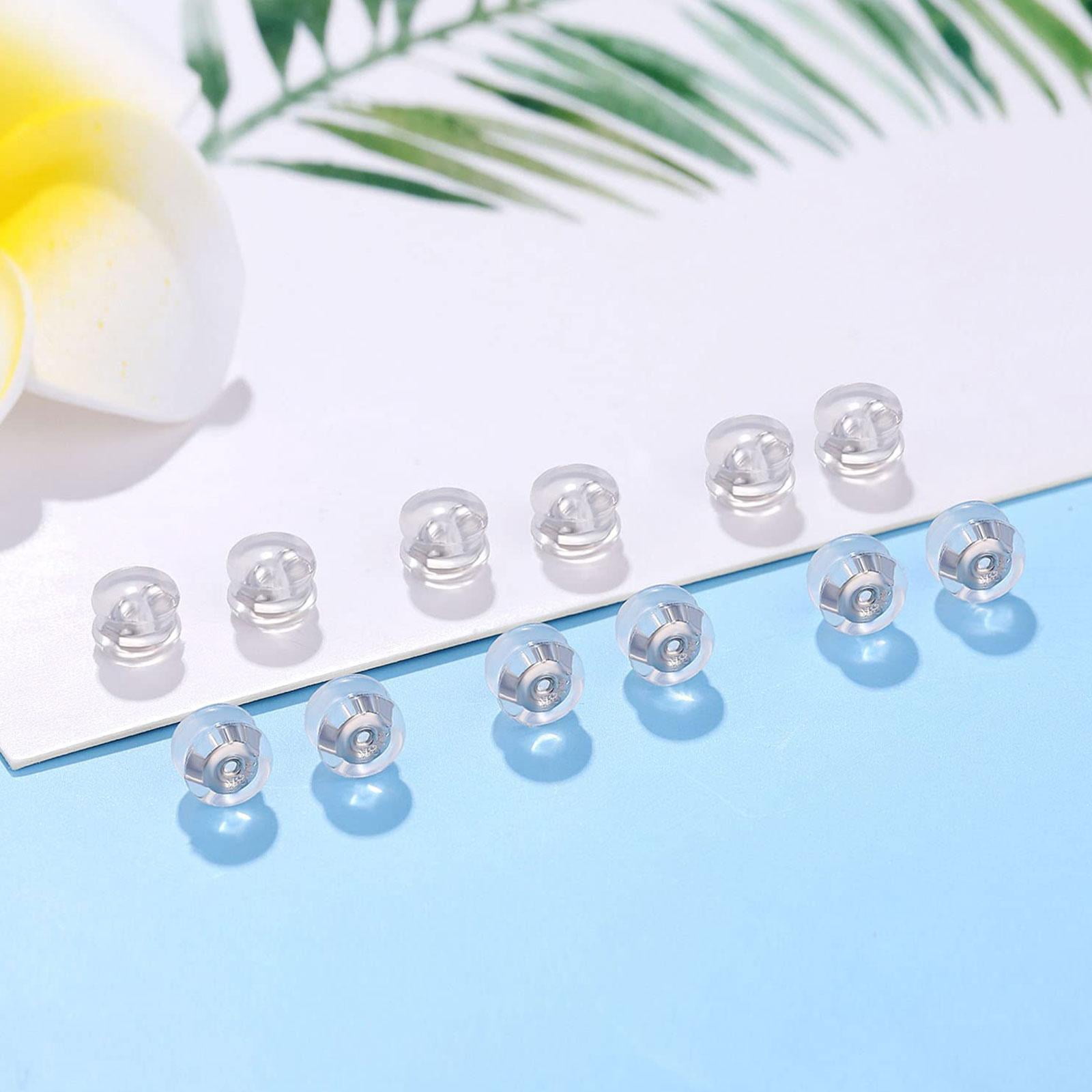 Kearace 14Pcs Silicone Earring Backs Replacements for Studs/Droopy  Ears，Locking Secure Earring Backs for Studs，No-Irritate Hypoallergenice for