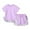 Purple, variant on LYMAYTER Kids Baby Girls Cotton T-Shirt Outfit 2PCS Infant Lace Short Sleeve Tees Tops Shorts Casual Sets for 9 Months-7 Years