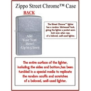 Zippo Lighter - Customized Message Captivating Leaf - Street Chrome 46575