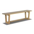 thumbnail image 3 of Grain Wood Furniture Cascais Solid Wood Bench with Industrial Base in Blonde Oak Top and Base, 3 of 4