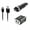 1-Black-3in1, variant on 2-in-1 Chargers Bundle Compatible for Xiaomi Mi 9 Explore, Mi 9 SE , Mi 9, Redmi Note 7, Black Shark Helo (Black) - 2.1Ah Car Charger Adapter + USB Charging Cable