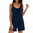 thumbnail image 5 of Women's Pajama Sets 2 Piece Lounge Sets Fashion Casual Solid Color Pants Comfortable Sleeveless Short Pants Jumpsuit, 5 of 6