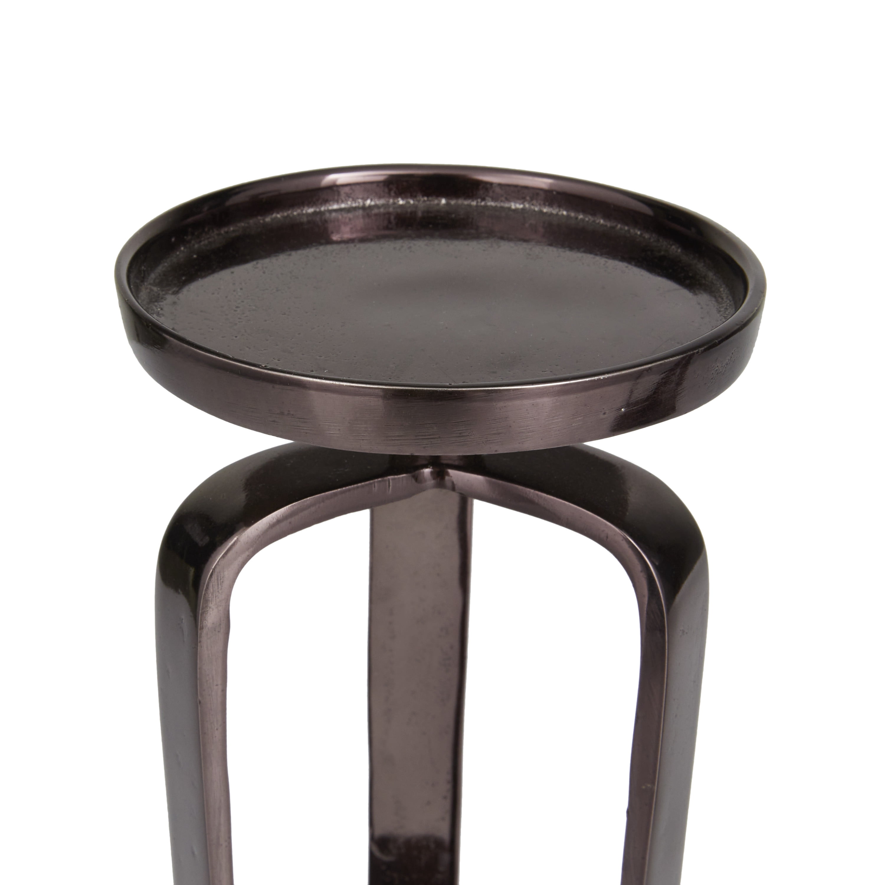 CosmoLiving by Cosmopolitan 2 Candle Black Aluminum Geometric Pillar Candle Holder, Set of 2