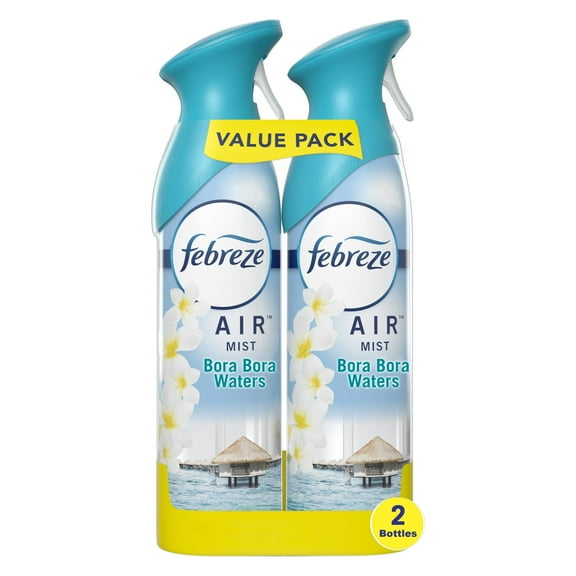 Febreze Air Freshener Spray, Odor-Fighting Room Spray, Bora Bora Waters, 8.8oz, 2 Count,pack of 1.