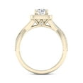 thumbnail image 3 of 1 Carat T.W. Diamond Criss-Cross Shank Single Halo 14kt Yellow Gold Engagement Ring, 3 of 4