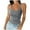 Grey, variant on Women Spaghetti Strap Neck Ribbed Tank Tops Slim Fitted Camisole Basic Sleeveless Layering Shirts, M, Brick Red