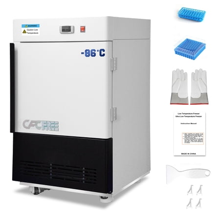 30L Ultra-Low Temperature Freezer -86°C/-123°F, Lab Cryogenic Freezer with Digital Display & Alarm, ±0.1°C Precision for Vaccine/Biological Sample Storage