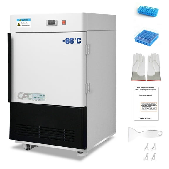 30L Ultra-Low Temperature Freezer -86°C/-123°F, Lab Cryogenic Freezer with Digital Display & Alarm, ±0.1°C Precision for Vaccine/Biological Sample Storage