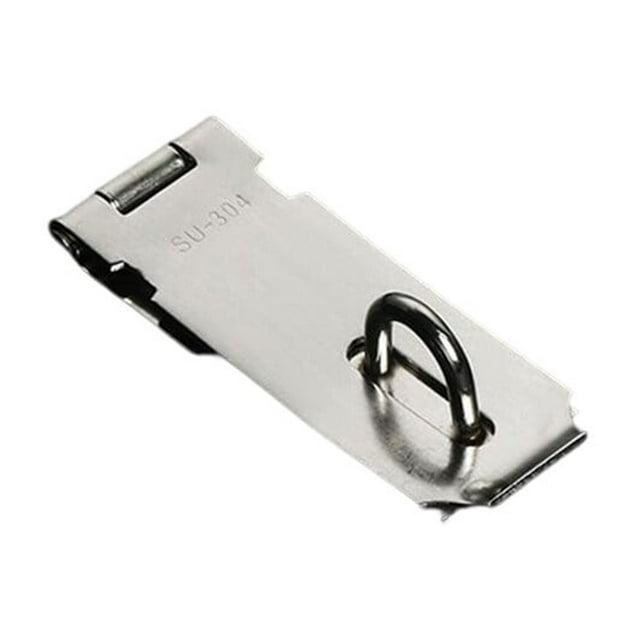 Padlock Hasp Stainless Steel Window Cupboard Locker Mailbox Lock Plate Hotel Office Outdoor Gate Shed Safety Latch Anti-lost 4 Inch