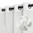 thumbnail image 5 of XWZO 52x108 Modern Linen Sheer Grommet Curtains 108 for Bedroom, Off-White Solid Light Filtering Semi Sheer Curtains 2 Panels, Greyish White, 5 of 10