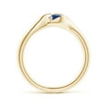 thumbnail image 2 of ANGARA Natural Calla Lily Two Stone Sapphire Ring in 14K Yellow Gold for Women (Size-4mm) | September Birthstone, Birthday, Anniversary, Jewelry Gift for Women | Natural Blue Sapphire Ring, 2 of 9