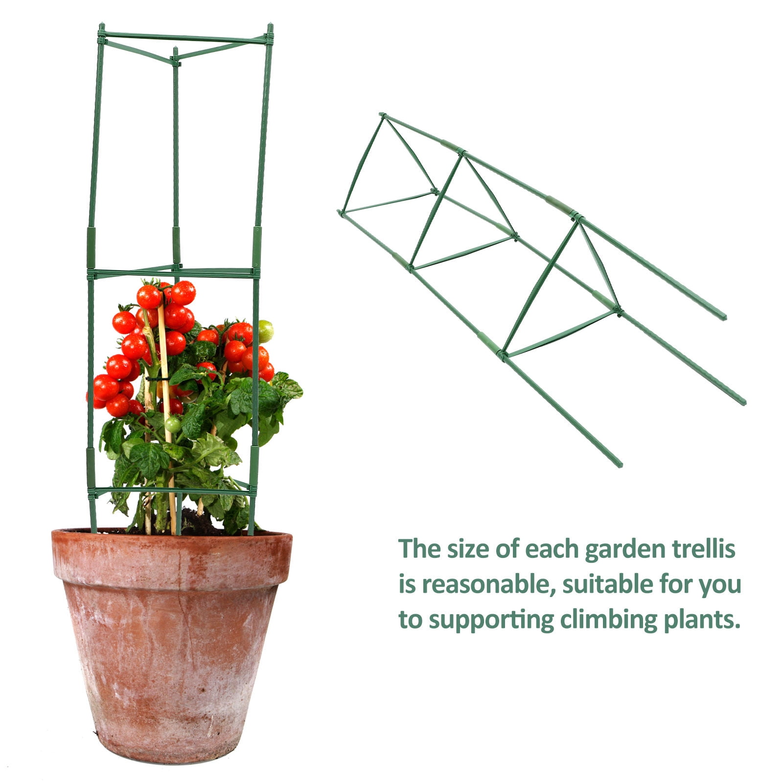 RENACLIPY Iron Garden Trellis - Decorative Climbing Plant Support Rack for Tomatoes, Vines, Flowers, and Vegetables