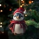 thumbnail image 1 of Colgante de Acrílico con Forma de Pingüino de Navidad para Espejo Retrovisor de Coche, Decoración para Mochila, 1 of 5