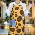 thumbnail image 6 of Yellow and Brown Of Leopard Print Apron-Garden Aprons for Women with Pockets-Cotton Linen Waterproof Kitchen Cooking Gardening Aprons Adjustable for Kitchen,Cooking,BBQ and Salon 33x27 Inch, 6 of 7