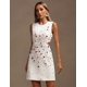 thumbnail image 3 of Vestido ajustado sin mangas con forma de caracola de diamantes coloridos de Tsukko, 3 of 5
